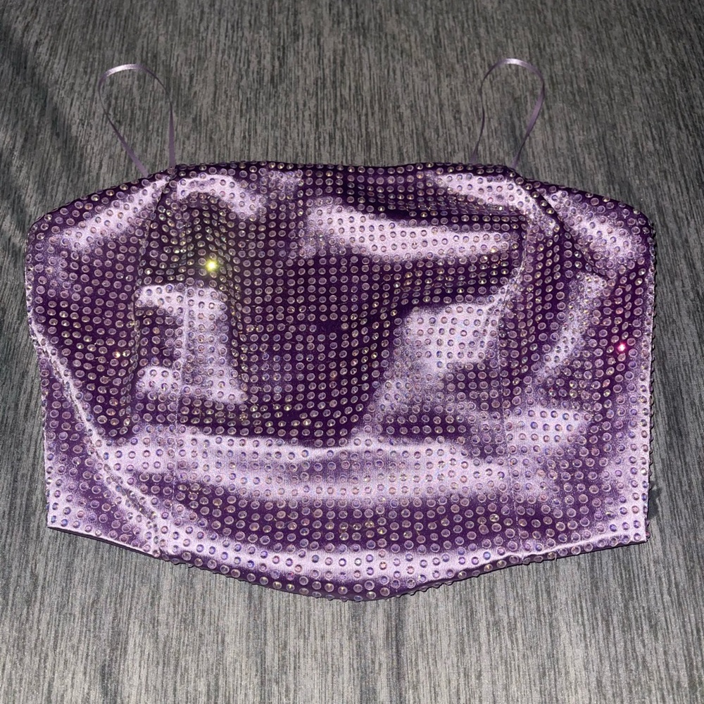 Purple diamonds tube top